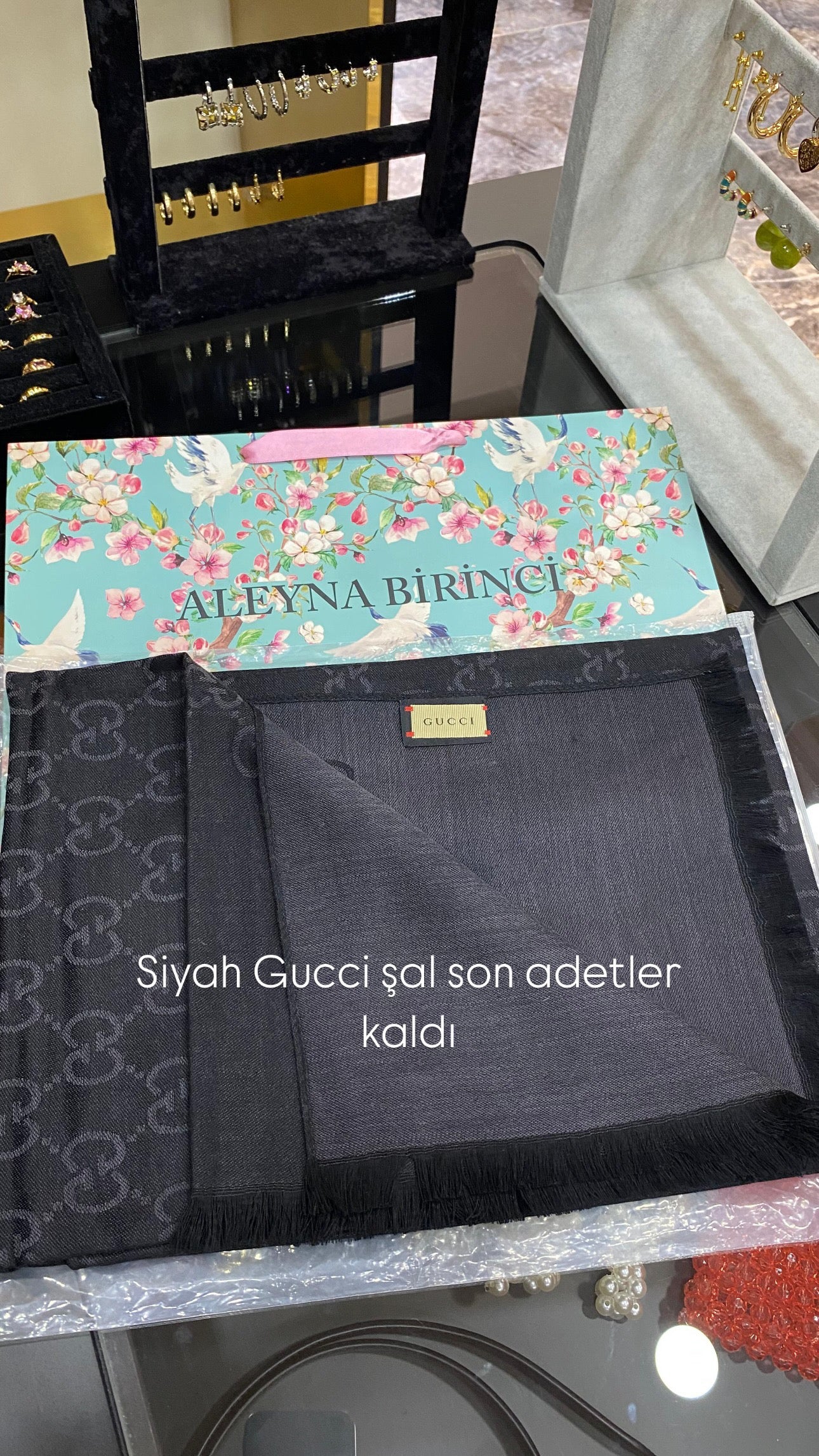 Gucci yün ipek siyah